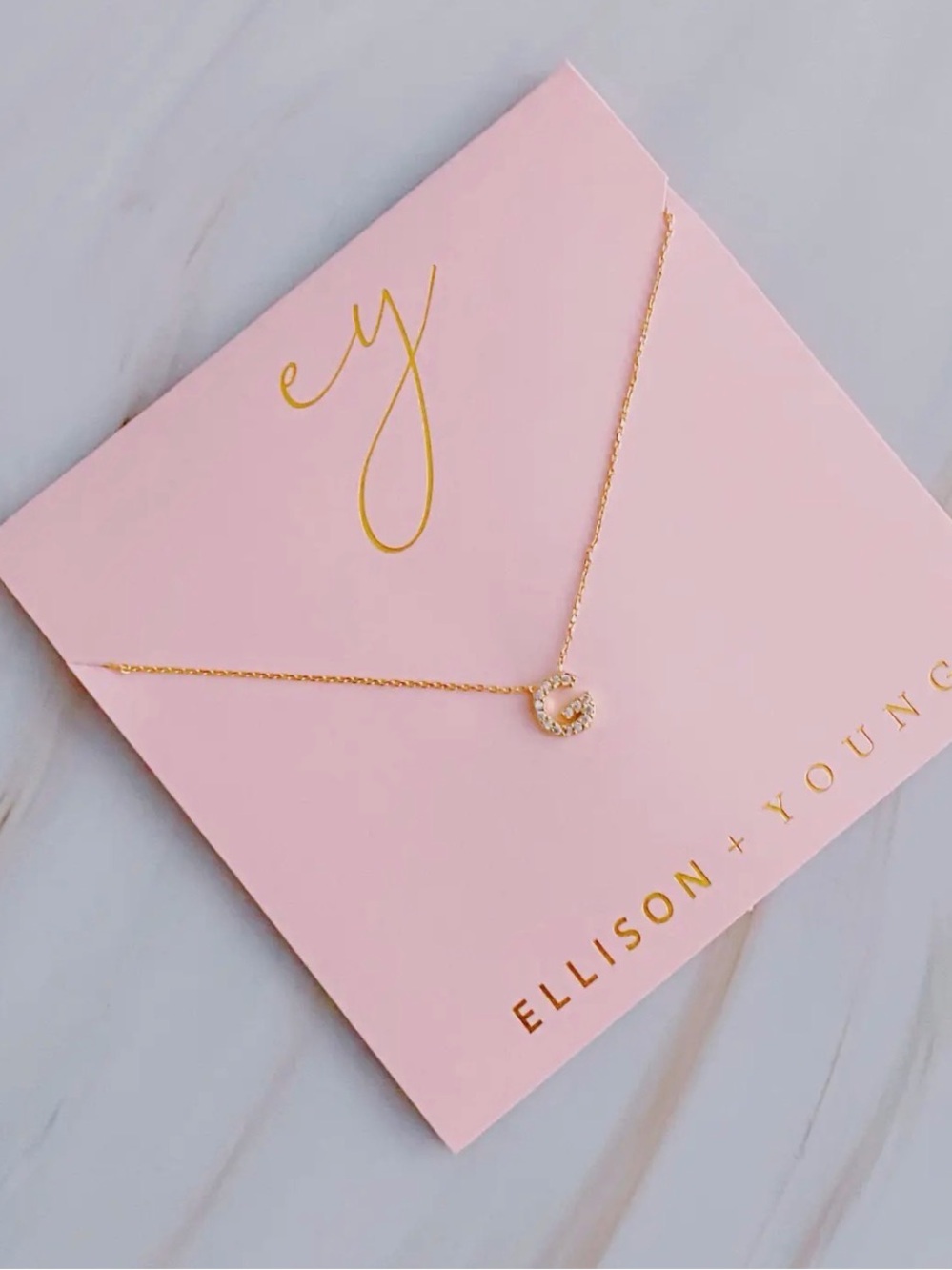 Gold Initial 'G' Necklace - Gold